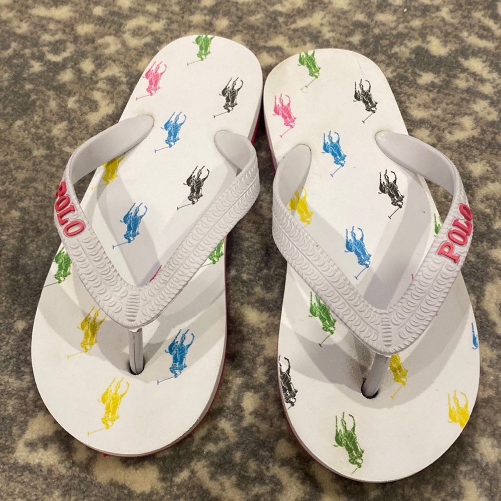 POLO KIDS FLIP FLOPS SIZE 11 LITTLE GIRLS